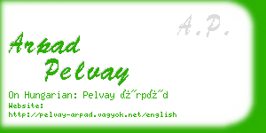 arpad pelvay business card